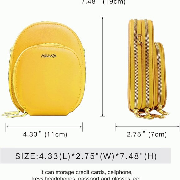 Premium Leather Crossbody Bag – Trendy Women’s Purse with Card Slots & Zipper - Picture 2 of 6